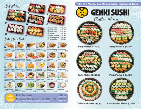 genki sushi menu kauai