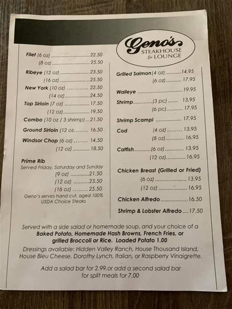 geno's steakhouse wayne ne