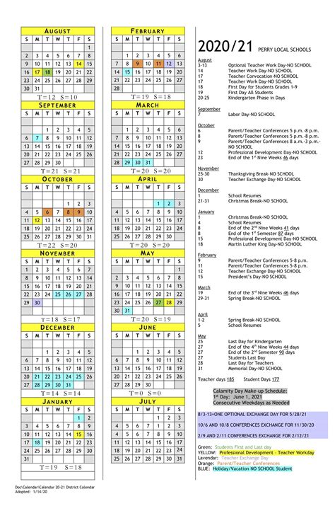 genoa ohio schools calendar