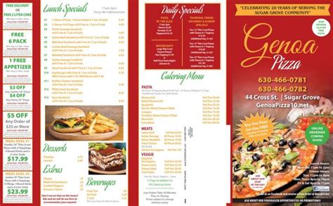 genoa pizza and bar menu