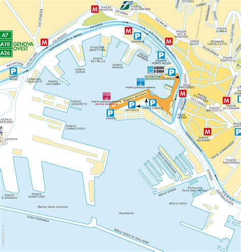 genoa port italy map