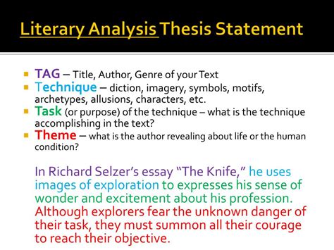 genre analysis thesis statement