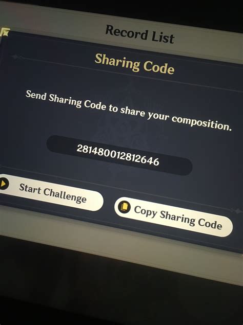 Genshin Drum Sharing Code