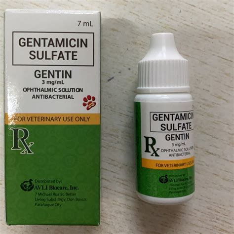 gentamicin eye drops for dogs dosage