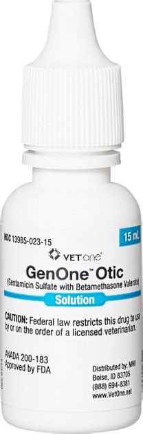 gentamicin otic drops for dogs