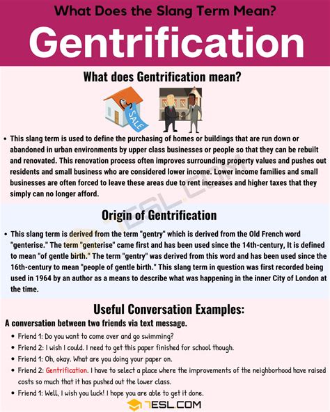 gentrification definition geography gcse