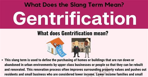 gentrification meaning in english