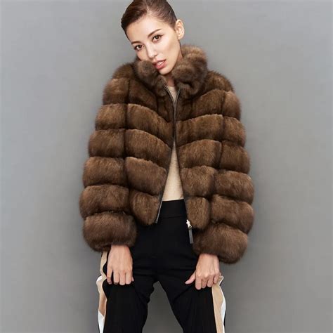 genuine fur coat women
