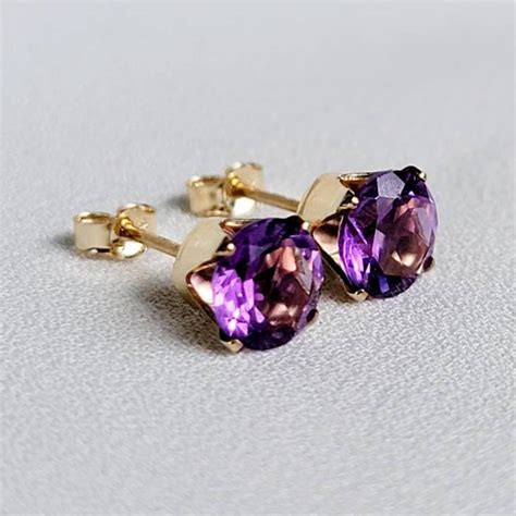 Genuine Gemstone Stud Earrings