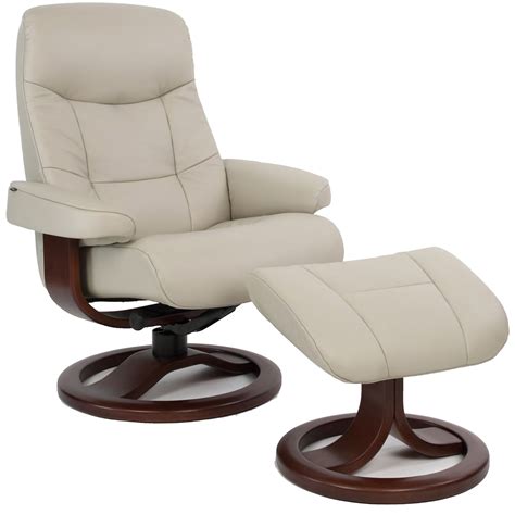 genuine leather recliner with ottoman