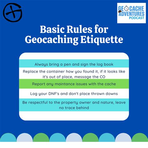 Geocache Etiquette