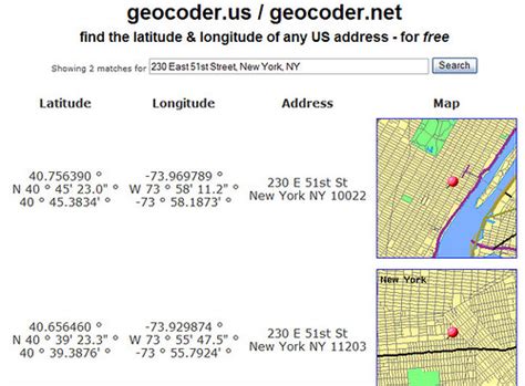 geocode coordinates to address