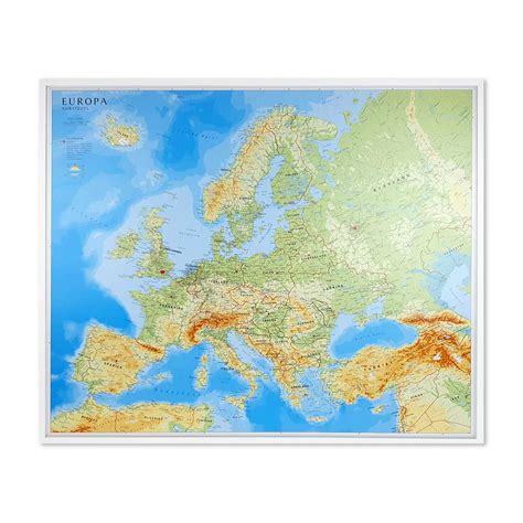Liten karta över Europa för nålar Kartkungen Kartor för nålmarkering