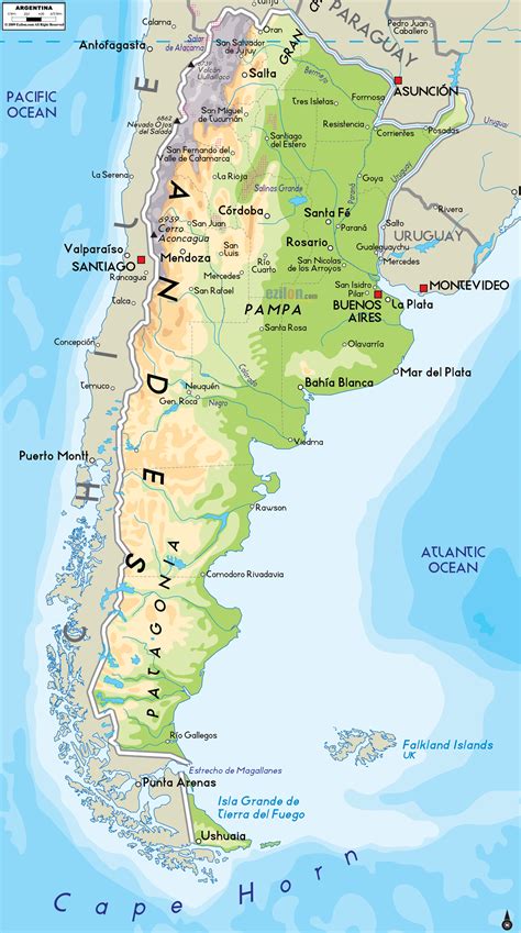 geographic map of argentina