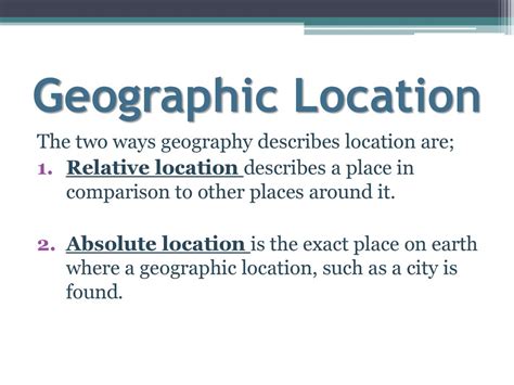 Geographic Location