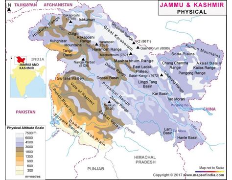 Geographical Map Of J&K