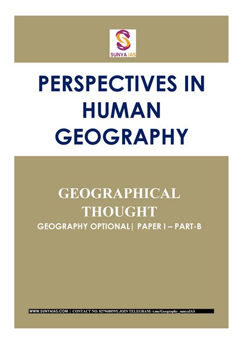 geographical thought notes pdf