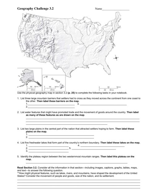 Geography Challenge 3 Map