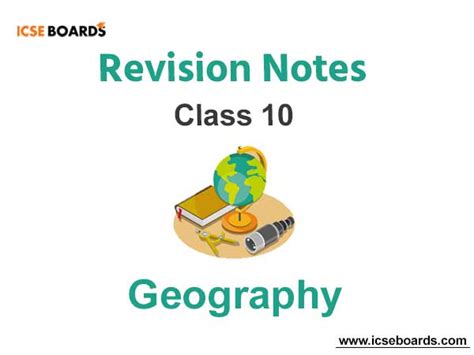 Geography Icse Class 10 Notes