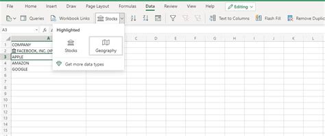 Geography In Excel