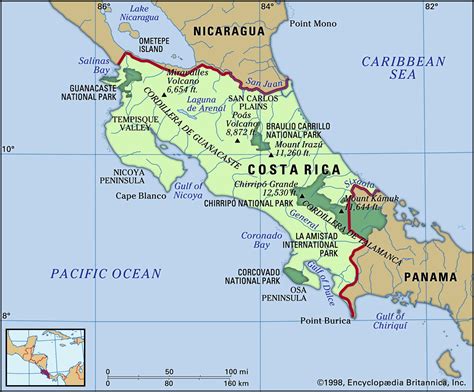 geography of costa rica summary