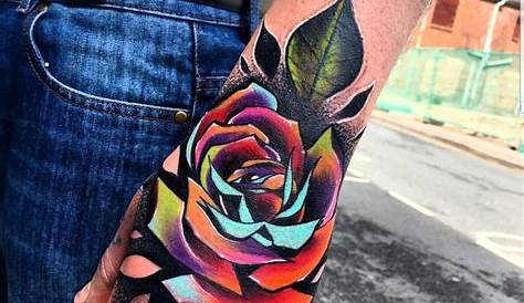 geometric rose tattoo © DREAMWORX INK RoseTattooIdeas