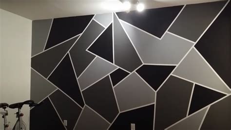 Geometric Accent Wall Grey