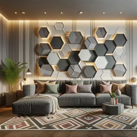 Geometric Bedroom Wall Design