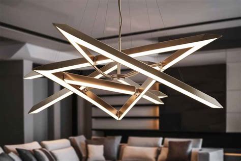 A modern geometric chandelier