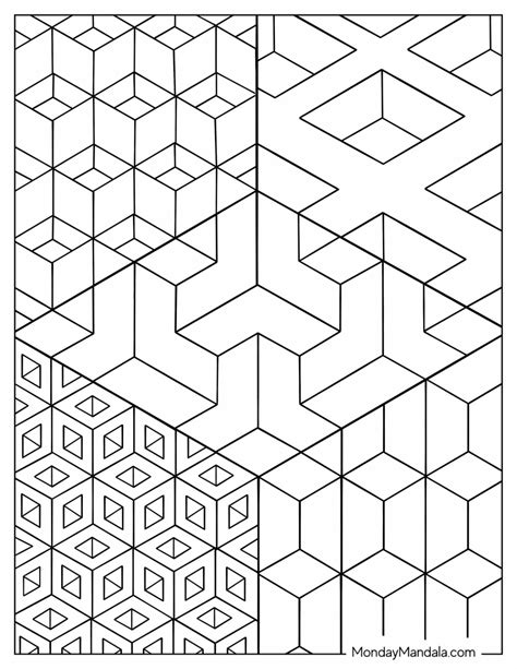 geometric coloring sheet