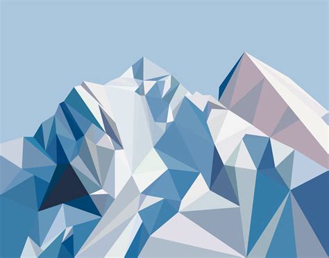 Geometric Mountain Art