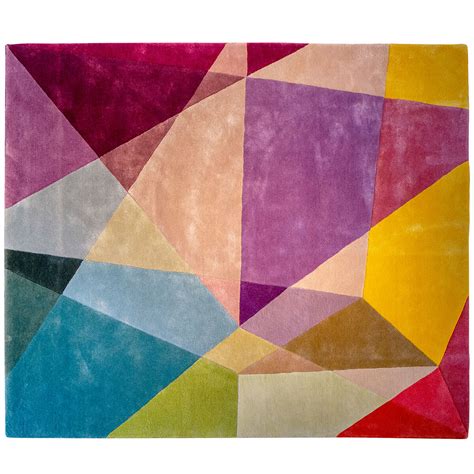 geometric rug painting
