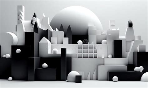 Geometric Scene Wallpaper