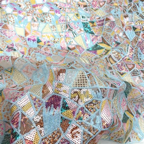 Geometric Sequin Fabric