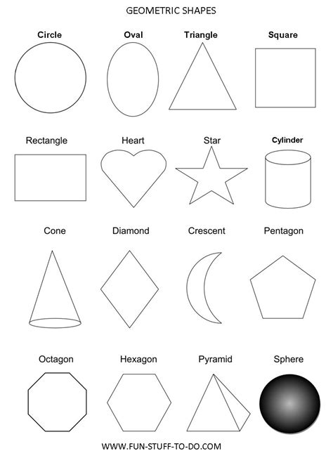 geometric shapes free printable