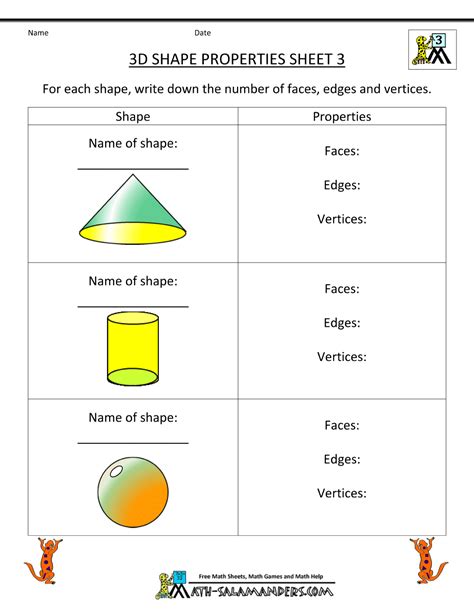 geometric shapes grade 3