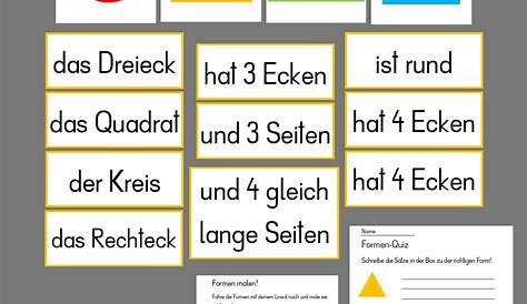 worksheet for geometric shapes and their corresponding names in german
