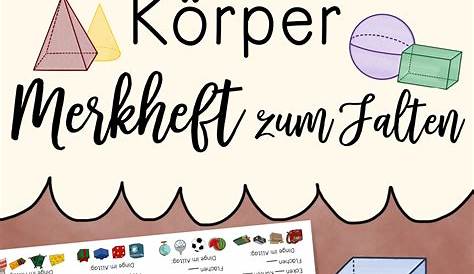 Geometrische Körper Eigenschaften Übersicht / Merkplakat Geometrische