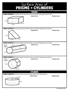 Geometry Cylinders Prisms