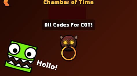 Geometry Dash 2.1 Chamber Of Time ALL CODES YouTube