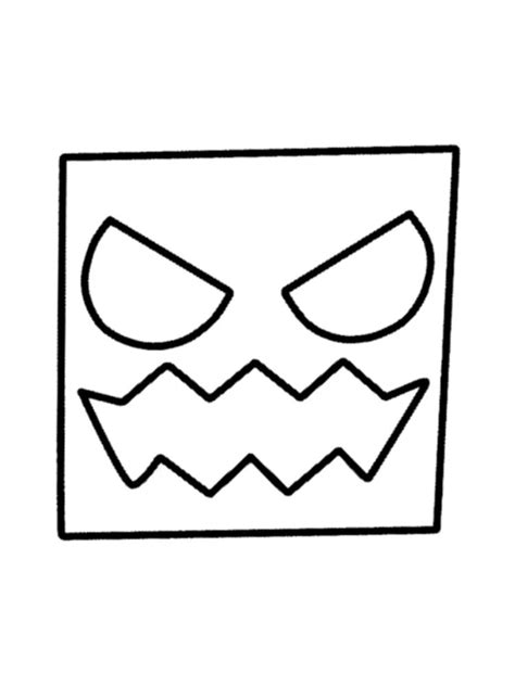 Geometry Dash Icon Coloring Page