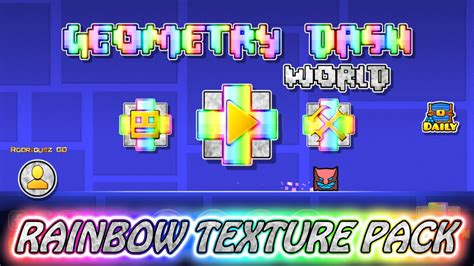 Geometry dash texture pack rainbow for all icons and noclip YouTube