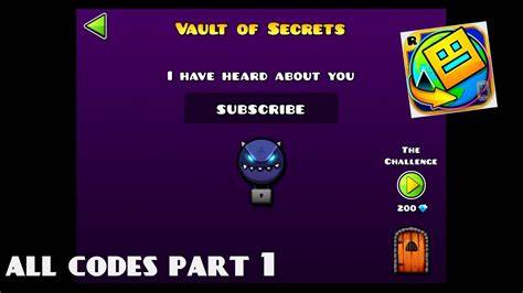 Steam Community Guide Geometry Dash Vault of Secrets Codes