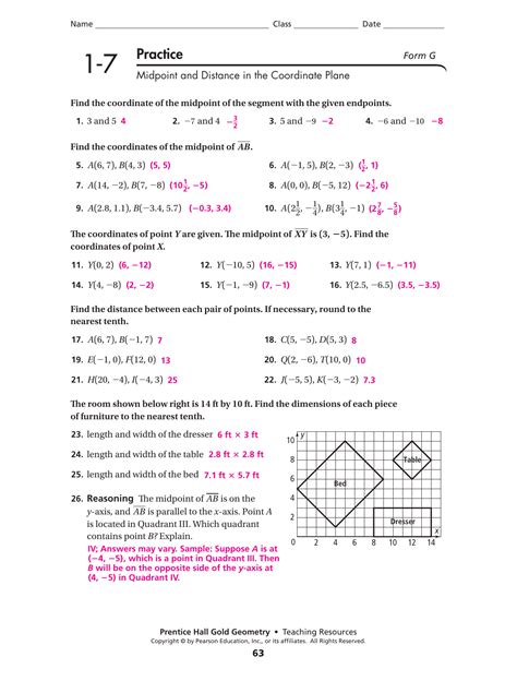 geometry distance slope and midpoint worksheet answers