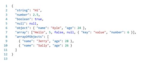 Geometry Json Example