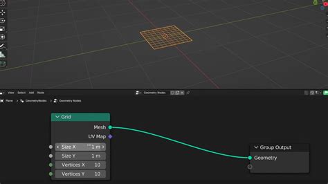 geometry nodes to animate a wave in plane