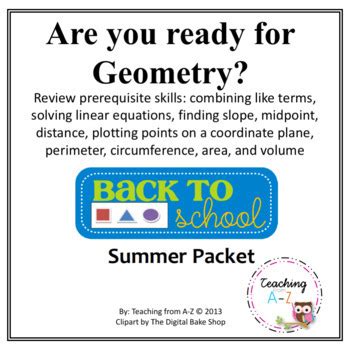 Geometry Readiness Summer Packet