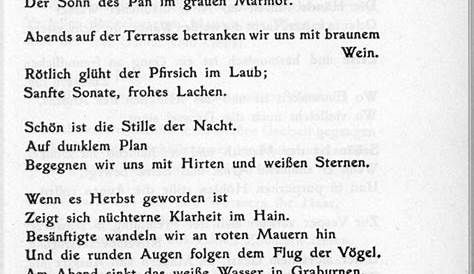 Gedicht "Verfall" des Österreichers Georg Trakl. | Georg trakl