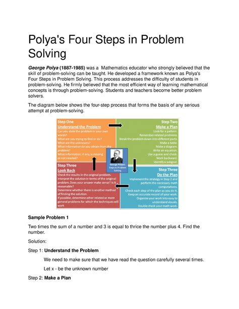 george polya's 4 step rule