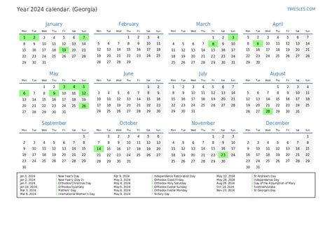 Georgia State Spring 2024 Calendar
